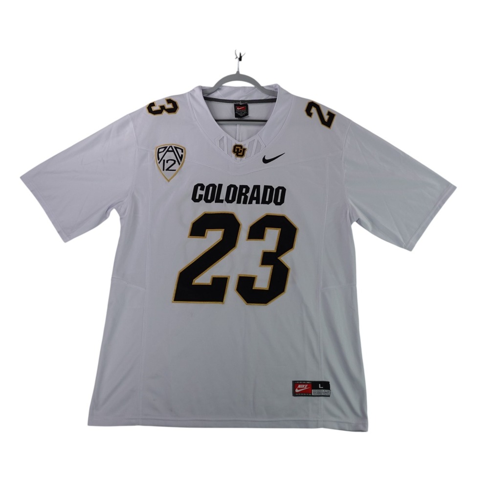 Colorado Buffaloes Jersey Mens Large White Phillip Lindsay 23 Pac-12 NCAA Nike